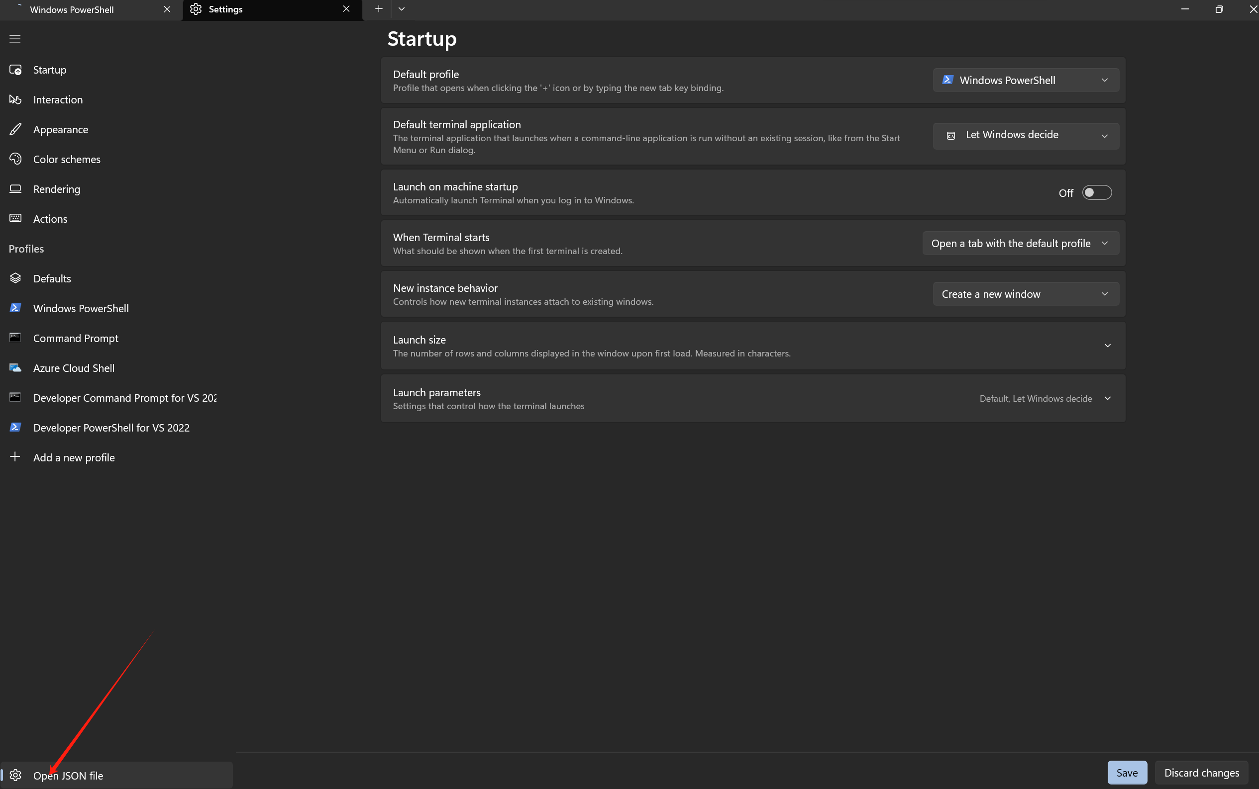 open_powershell_json